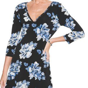 WHBM Printed Flounce Hem Dress